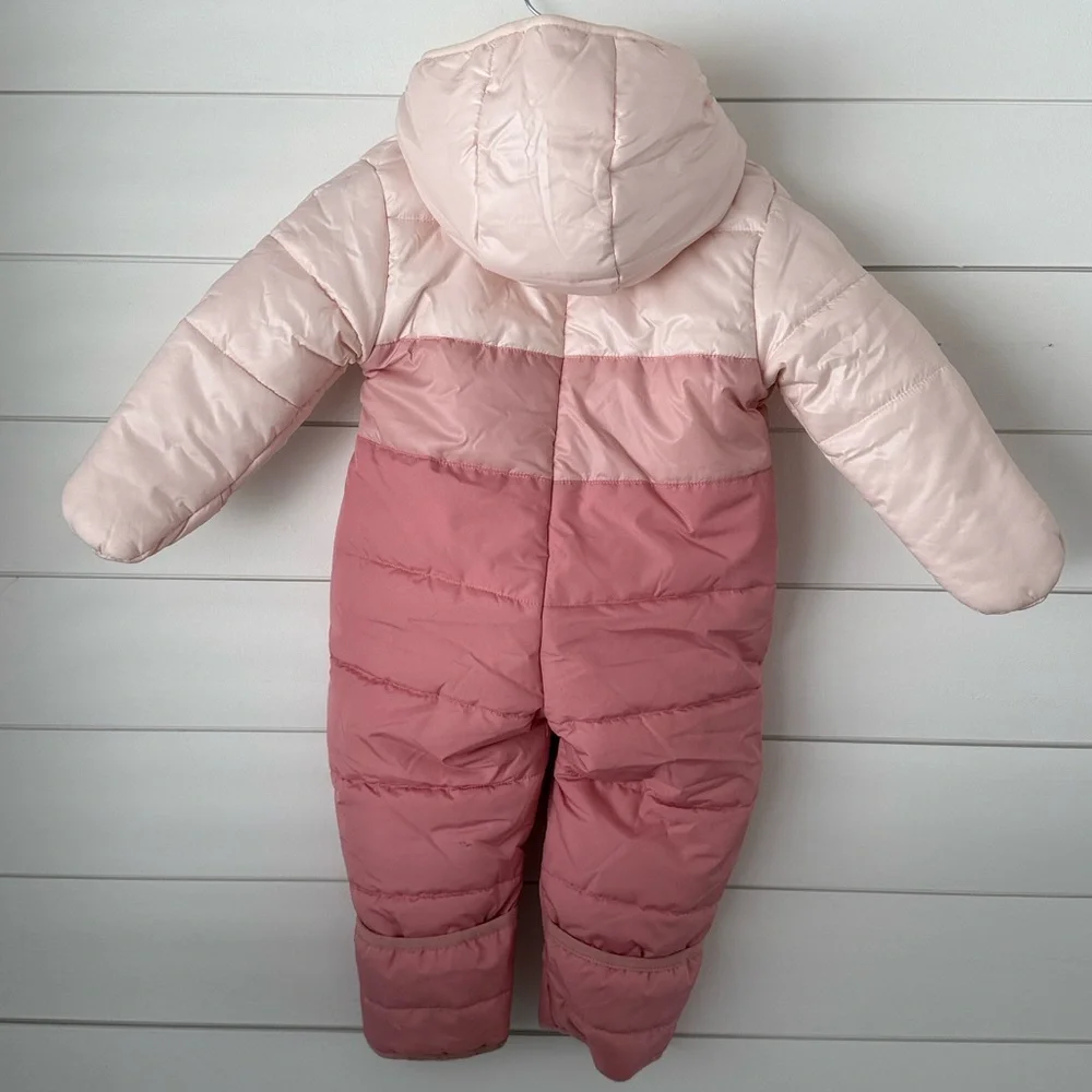 Carter's 12mo. Girls’ Pink Snowsuit - Picture 3 of 4